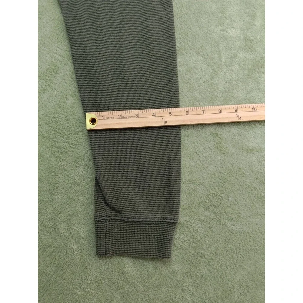 Chaps Sweater Mens Large Green Quarter Zip Mock Neck Pullover Long Sleeve Knit